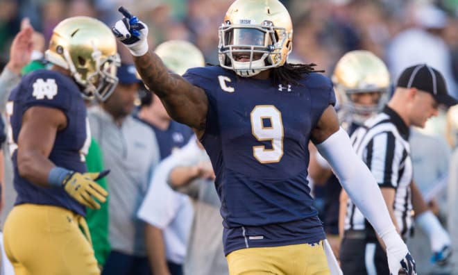 Notre Dame Fighting Irish football linebacker Jaylon Smith 