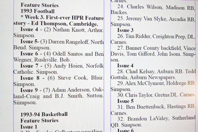 Where it all began, three years after Huskerland actually began, with Cambridge superstar Ed Thompson our first feature subject. Some familiar names on that early list, no?