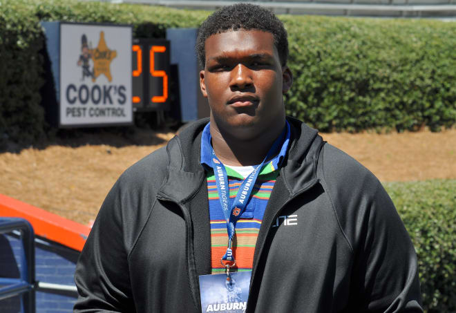 Cordova (Tenn.) OT Jerome Carvin's first visit to Auburn was April 9 for the Tigers' A-Day game.