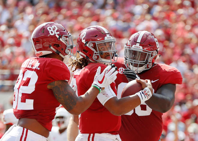 Alabama quarterback Jalen Hurts (2) said the Crimson Tide will play its game instead of worrying about comments from Vanderbilt. Photo | Getty Images