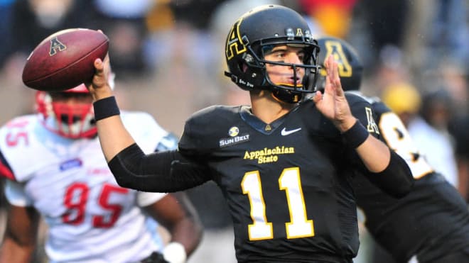 Quarterback Taylor Lamb is the straw that stirs the drinks for Appalachian State.