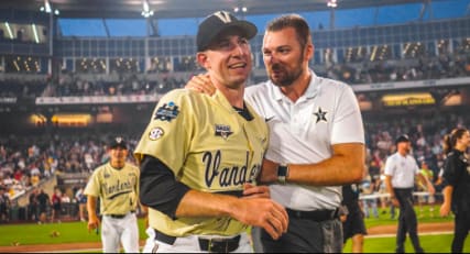 Vanderbilt hitting coach Mike Baxter had a nice career as a Commodore player. 