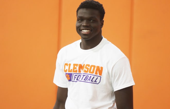 Clearwater (Fla.) wide receiver Ajou Ajou is shown here in Clemson's indoor facility last month during the Dabo Swinney Camp.