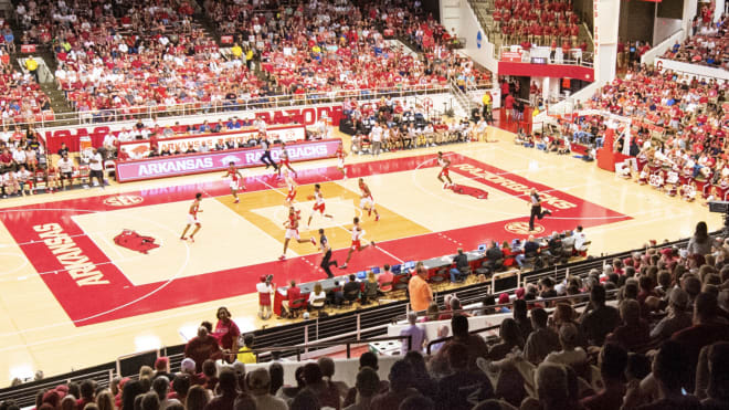 Arkansas also played its Red-White game in Barnhill Arena two years ago.