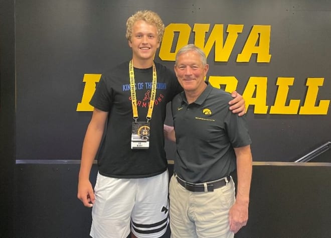 Quarterback JJ Kohl was able to spend more time with Kirk Ferentz and the Hawkeyes on Sunday.