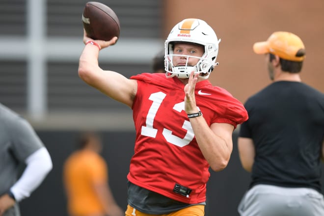 Gaston Moore is listed as the second-string quarterback on Tennessee's depth chart.