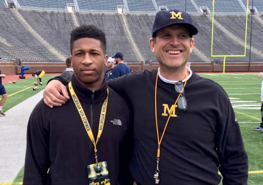 Riep checked out a practice and hung out with Jim Harbaugh and Michael Zordich.