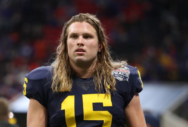 Chase Winovich will compete today in the NFL Combine. 