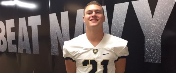 Rivals 3-star RB Elliott McElwain during his unofficial visit to Army West Point on Friday