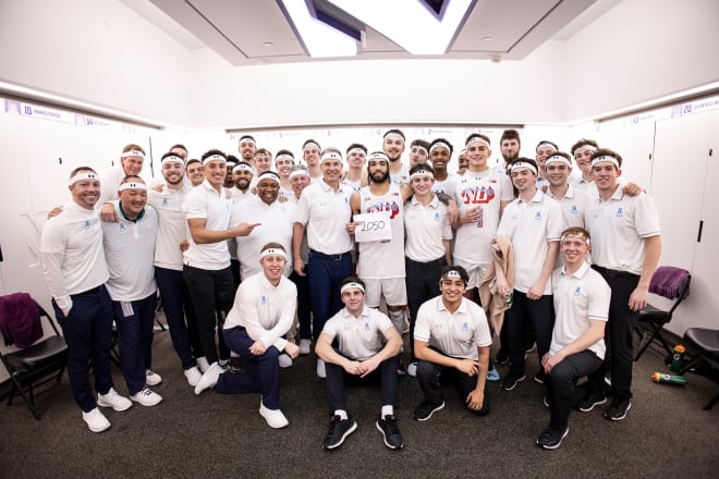 Northwestern's players and coaches all donned headbands in support of Buie.