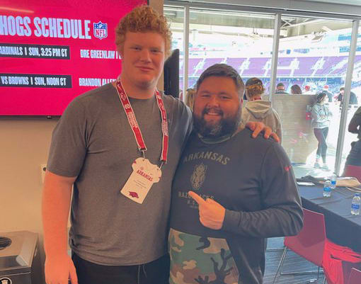 Connor Stroh, a 2023 four-star offensive lineman, was at Saturday's game.