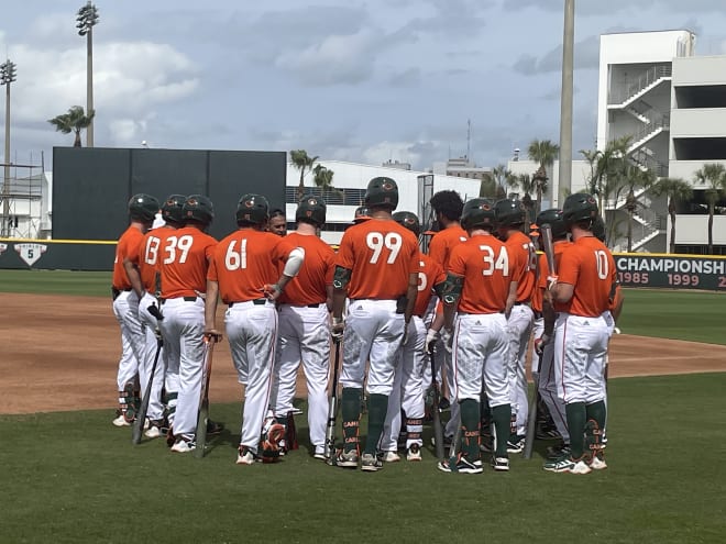 CORAL GABLES, FL - MAR 12: Miami outfielder Lorenzo Carrier (99