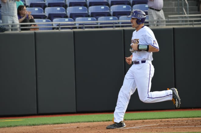 Spencer Brickhouse knocked a pair of home runs in ECU's Friday night victory over Memphis.