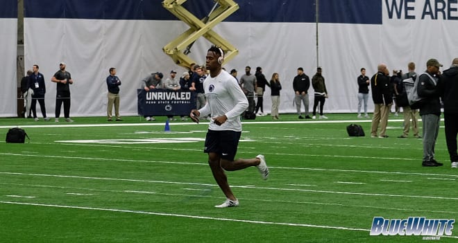 Hamilton waited for Penn State Pro Day to run his 40-yard dash.