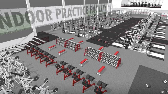 Renderings of Georgia's new weight room.