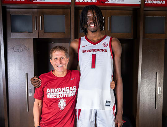 Rivals five-star Baye Fall committed to Eric Musselman and the Razorbacks on Tuesday.