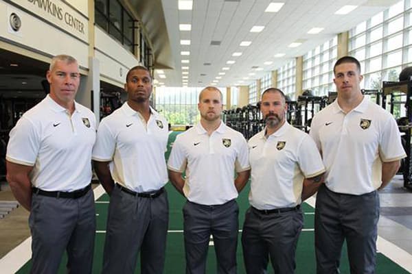 Army Strength & Conditioning Team - from left to right:Scott Swanson, Darren Mustin, Brian Philips, Tim Caron, Will Greenberg