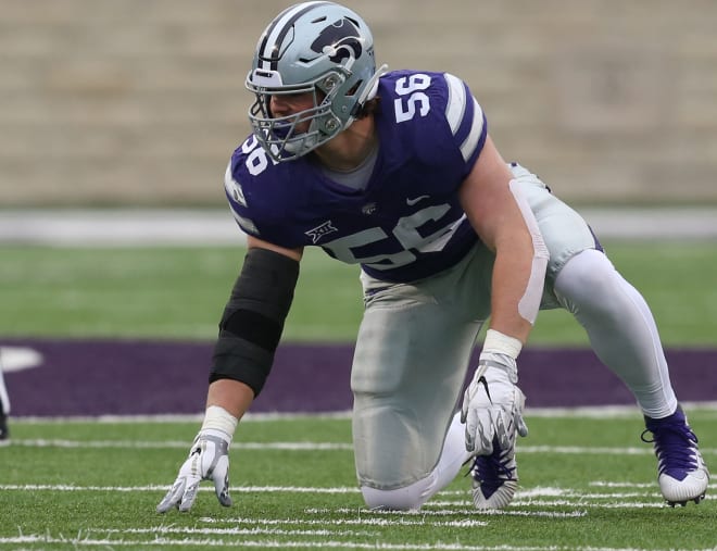 Kansas State defensive end Wyatt Hubert