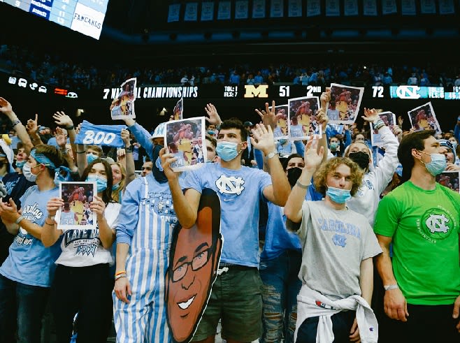 UNC's student section was full and loud well before the start of Wednesday night's game.