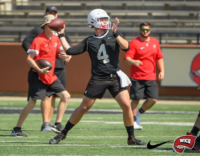 Houston Baptist transfer quarterback Bailey Zappe will be WKU's starter entering the 2021 season. 