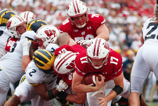 Wisconsin rushed for 359 yards in its win over Michigan Saturday. 