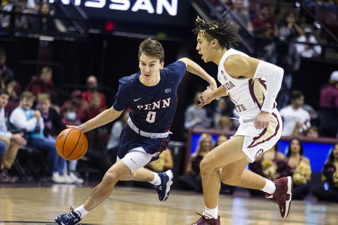 Jalen Warley and the rest of the FSU Seminoles forced 26 Penn turnovers on Wednesday night.