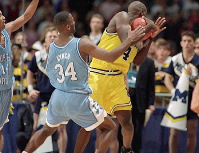 The Tar Heels played a big part in forcing one of the biggest blunders in sports history in the 1993 NCAA title game.