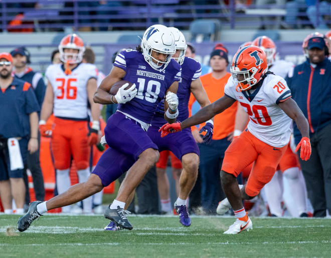Hooper-Price had two catches against Illinois in his final game for Northwestern.