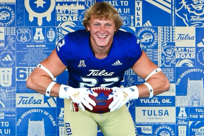 Sean DaVault during his official visit to Tulsa.
