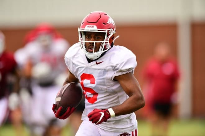 Arkansas redshirt senior wide receiver Kendall Catalon entered his name in the transfer portal Monday.