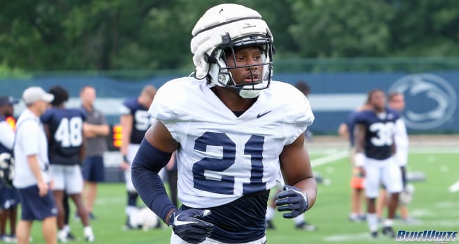 Freshman Noah Cain is now the first running back listed on Penn State's depth chart.