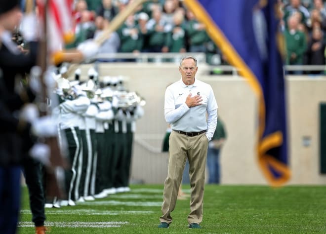Mark Dantonio will look to get Michigan State back on track at Wisconsin on Saturday. 