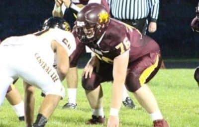 Class of 2021 in-state offensive lineman Henry Lutovsky camped at Iowa this month.