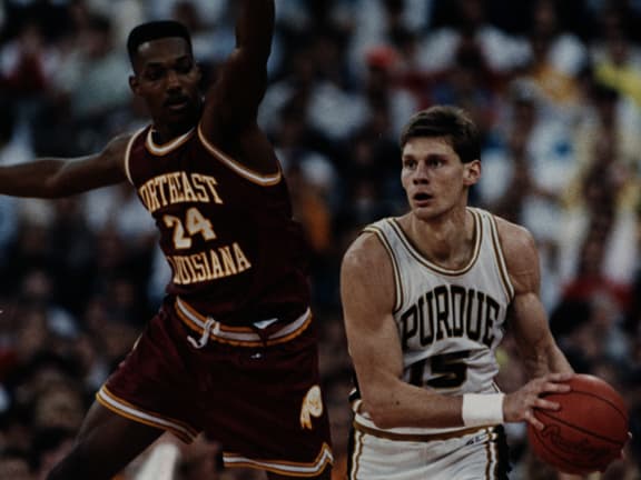 Ryan Berning started 46 of 99 games in his Boilermaker career from 1987-90, and had excellent shooting range for his 6-foot-9 frame. 