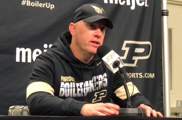 Purdue coach Jeff Brohm's Boilermaker team snapped a three-game losing streak.