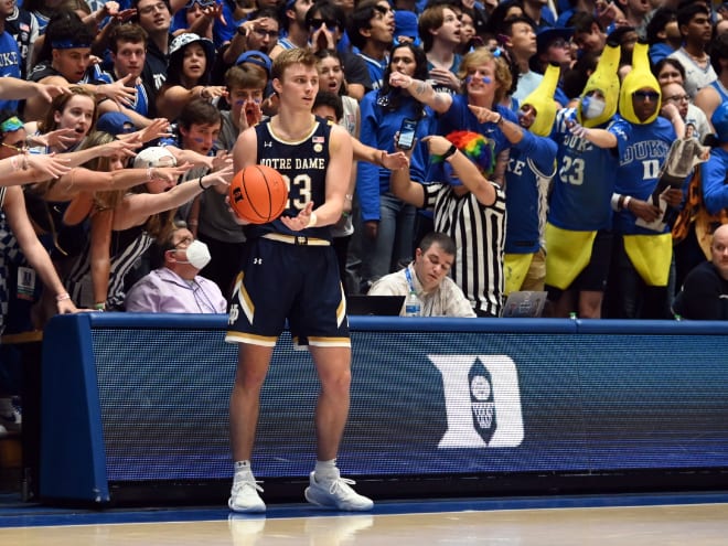 Dane Goodwin's 25 points weren't enough to lead Notre Dame to a victory at Duke.