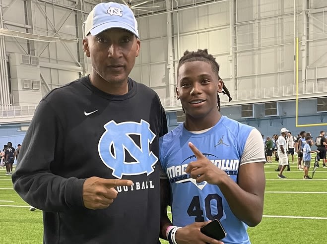 Class of 2023 APB Que'Sean Brown doesn't have an offer from UNC, but he camped there Saturday and could be on the radar.