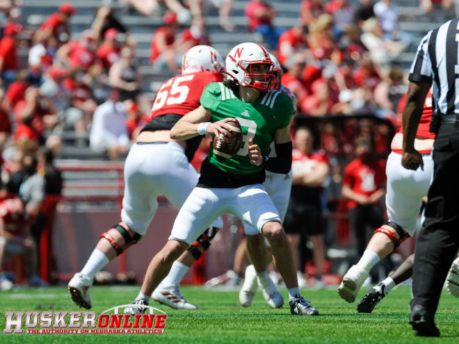 Logan Smothers (pictured) and Heinrich Haarberg continue to go head-to-head for Nebraska's No. 2 quarterback job this fall.