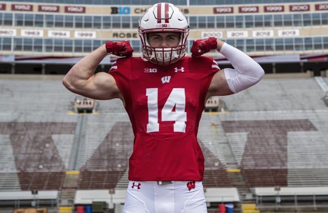 Freshman linebacker Preston Zachman enrolled early at Wisconsin. 