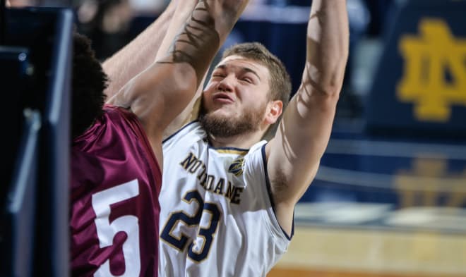 Martinas Geben played a career-high 28 minutes in the overtime victory over Pittsburgh.