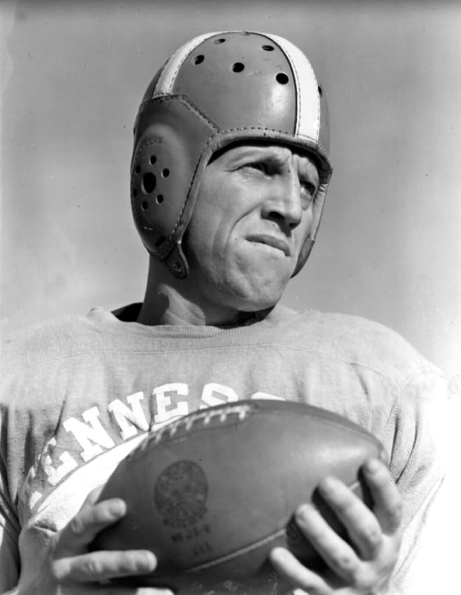 George Cafego, 21-year-old All-American quarterback for the Tennessee Vols, is shown in Knoxville, Tenn., on Nov. 14, 1939. (AP Photo)