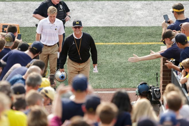 Michigan Wolverines head football coach Jim Harbaugh has won 49 games in six seasons (there was only six games in 2020) at U-M.