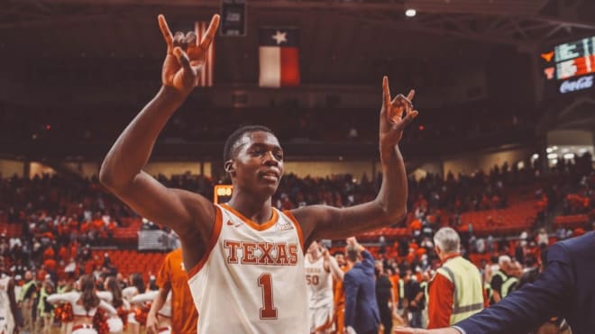 Andrew Jones celebrating UT's win at Texas Tech last season.