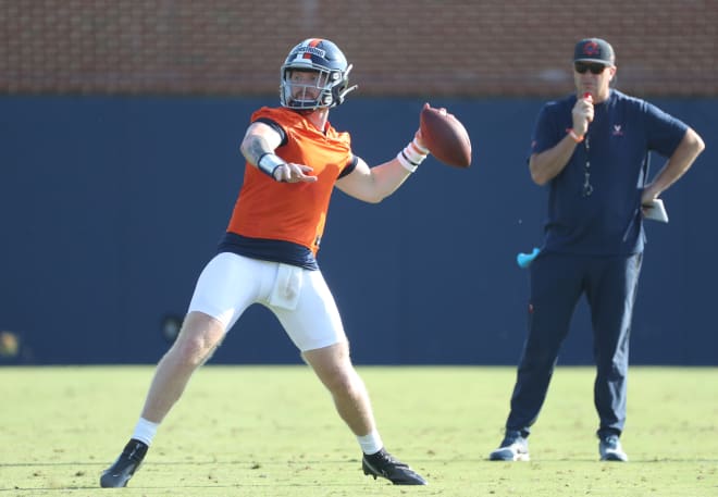 Quarterback Brennan Armstrong is back after starting nine games for UVa last season.