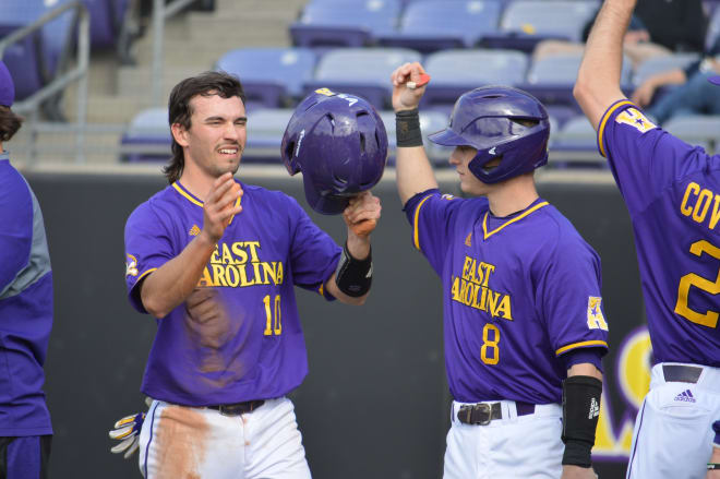 Brady Lloyd went five for five at the plate in East Carolina's 18-4 thumping of Maryland on Saturday.