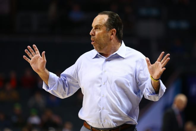 Notre Dame coach Mike Brey and the Fighting Irish finished the 2018-19 season at 14-19 overall.