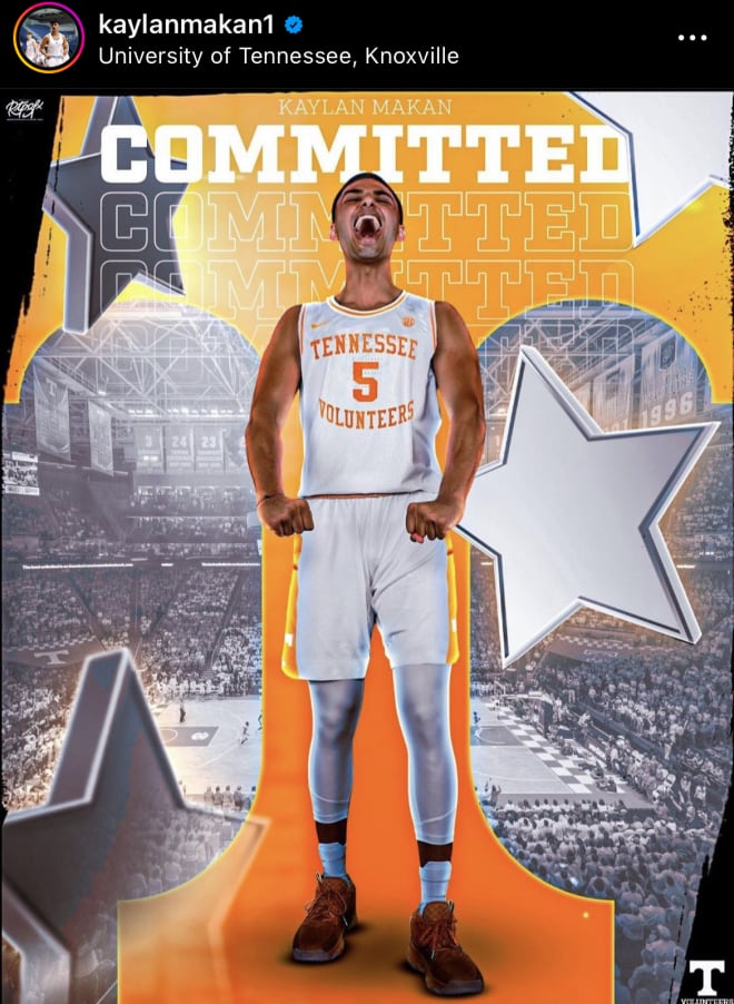 Kaylan Makan announced his commitment to Tennessee via Instagram on Monday.