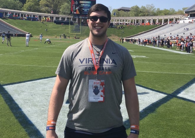 Not long after visiting Virginia for last month's Blue-White Game, 2023 in-state offensive line target Cole Surber committed to the Hoos.