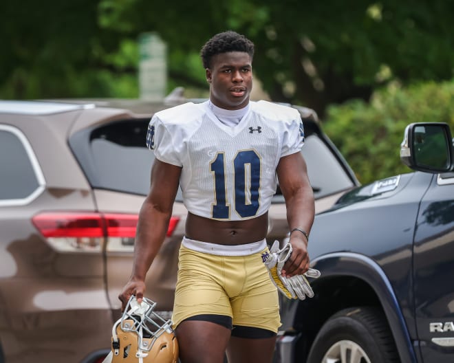 Notre Dame junior linebacker Prince Kollie is looking to disrupt the status quo on the depth chart this spring.
