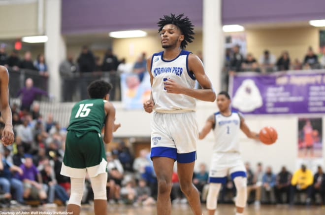 NC State Wolfpack basketball five-star signee Josh Hall plays for Moravian Prep in Hickory, N.C.